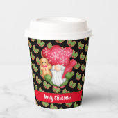 Mistletoe Gnome past Kleur en Tekst aan Papieren Bekers (Voorkant)
