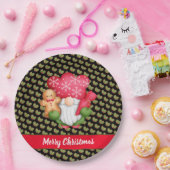 Mistletoe Gnome past Kleur en Tekst aan Papieren Bordje (Feest)