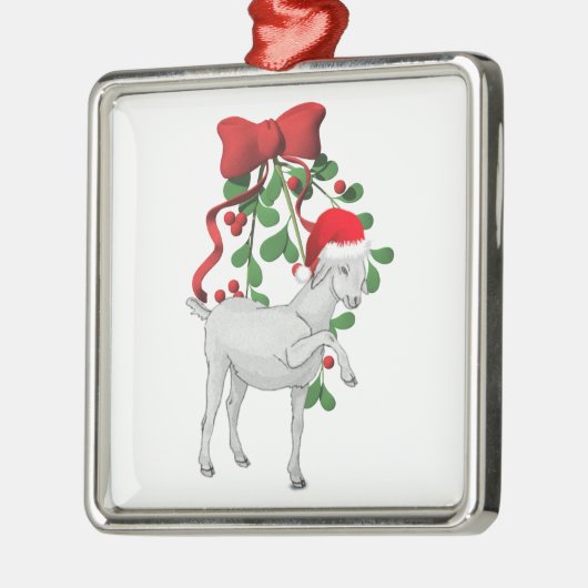 Mistletoe Goat Ornament (Links)