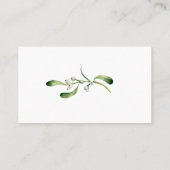 Mistletoe Gold Foliage Confetti Wedding Plaatskaartje (Achterkant)