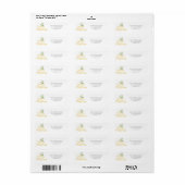 Mistletoe Goud Prettig Kerst Terugkeeradres Etiket (Full Sheet)