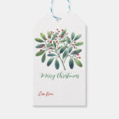 Mistletoe Greenery Eenvoudig Decor Cadeaulabel (Voorkant)