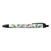 Mistletoe Greenery gepersonaliseerde vakantie Zwarte Inkt Pen (Bovenkant)
