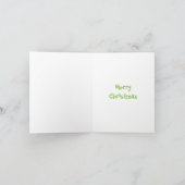 Mistletoe groene kerstboomkaart feestdagen kaart (Binnen)