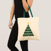 Mistletoe groene kerstboomtas tote bag (Voorkant (product))