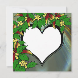 Mistletoe Hart FotoGepersonaliseerde Kerst Kaart