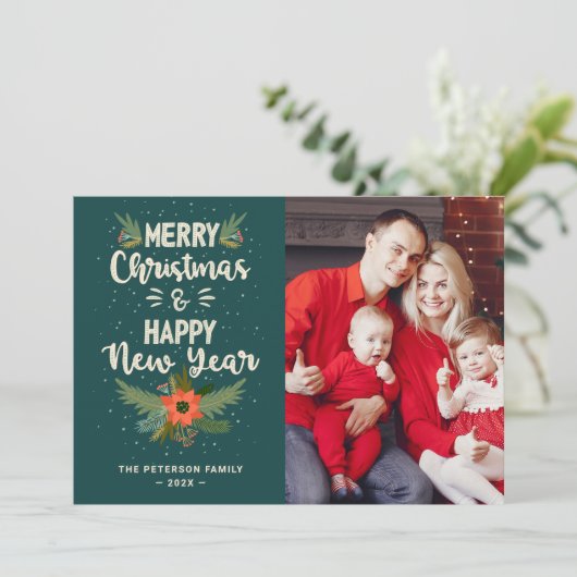 Mistletoe Herinneringen: Vrolijke Kerstmis Nieuwja Feestdagenkaart (Staand voorkant)