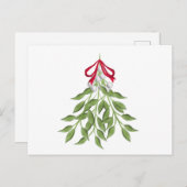 Mistletoe Holiday Briefkaart (Voorkant / Achterkant)