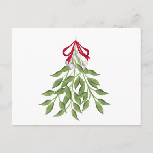 Mistletoe Holiday Briefkaart (Voorkant)