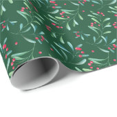 Mistletoe Holiday Cadeaupapier (Rol Hoek)