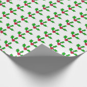 Mistletoe Holiday Festive Kerstmis Cadeaupapier (Hoek)