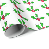 Mistletoe Holiday Festive Kerstmis Cadeaupapier (Rol Hoek)