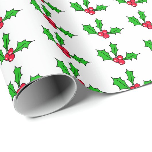 Mistletoe Holiday Festive Kerstmis Cadeaupapier (Rol Hoek)