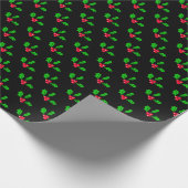 Mistletoe Holiday Festive Kerstmis Cadeaupapier (Hoek)