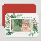 Mistletoe Holiday-fotokaart Feestdagenkaart (Voorkant / Achterkant)