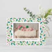 Mistletoe Holiday-fotokaart Feestdagenkaart (Staand voorkant)