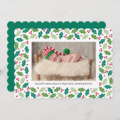 Mistletoe Holiday-fotokaart Feestdagenkaart (Voorkant / Achterkant)