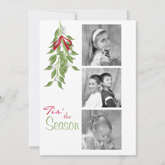 Mistletoe Holiday-fotokaart Kaart (Voorkant)