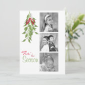 Mistletoe Holiday-fotokaart Kaart (Staand voorkant)