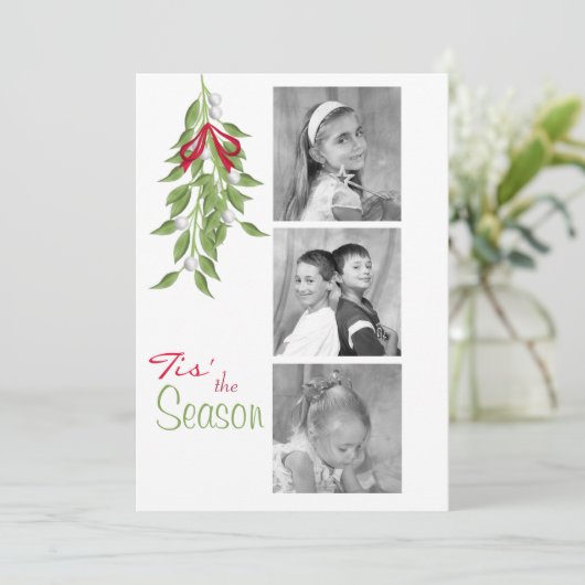 Mistletoe Holiday-fotokaart Kaart
