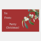 Mistletoe Holiday Gift Labels (Voorkant)