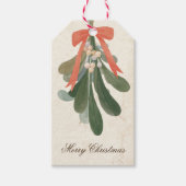  Mistletoe Holiday Gift Labels Cadeaulabel (Voorkant)