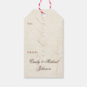 Mistletoe Holiday Gift Labels Cadeaulabel (Achterkant)