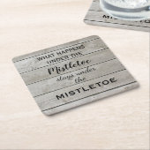 Mistletoe Holiday Kartonnen Onderzetters (Schuin)