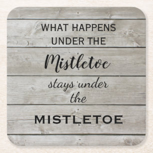 Mistletoe Holiday Kartonnen Onderzetters