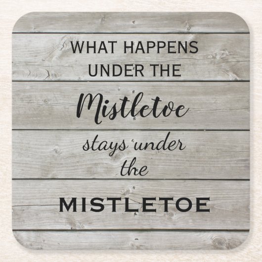 Mistletoe Holiday Kartonnen Onderzetters (Voorkant)