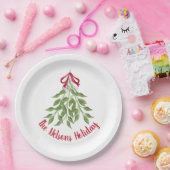 Mistletoe Holiday Paper Borden Papieren Bordje (Feest)