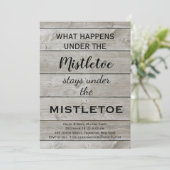 Mistletoe Holiday Party Kaart (Staand voorkant)