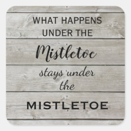 Mistletoe Holiday Vierkante Sticker
