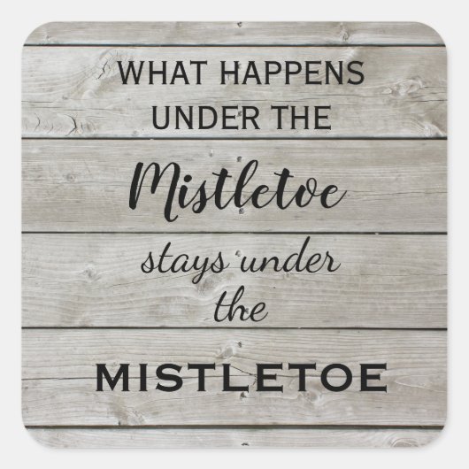 Mistletoe Holiday Vierkante Sticker (Voorkant)