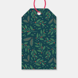 Mistletoe & Holly Charm Gift Label Cadeaulabel