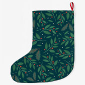 Mistletoe & Holly Christmas Stocking Grote Kerstsok (Achterkant)