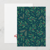 Mistletoe & Hulst Charme Kerstkaart (Voorkant / Achterkant)