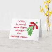 MISTLETOE HUMOR VOOR MIJN VERLIES IN CHRISTMAS KAART (Gele Bloem)