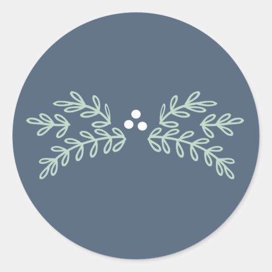 Mistletoe ID441 met magische kerstmis Ronde Sticker (Voorkant)