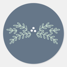 Mistletoe ID441 met magische kerstmis Ronde Sticker
