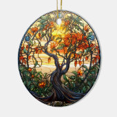 Mistletoe in een Victoriaans tuin Keramisch Ornament (Links)