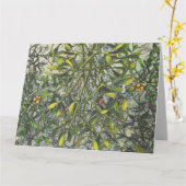 Mistletoe Kaart (Gele Bloem)
