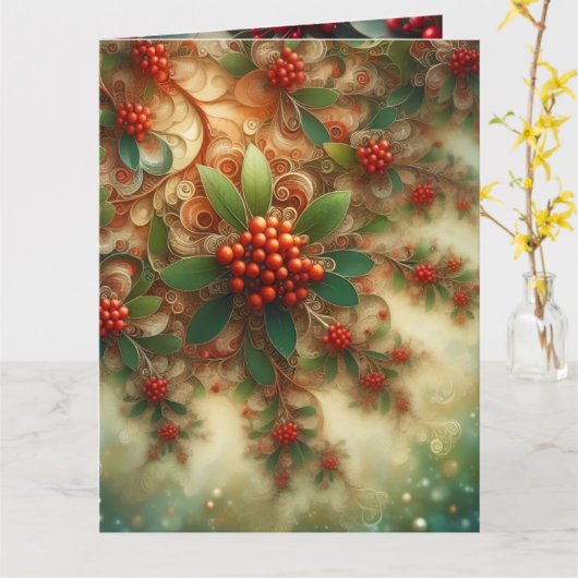 Mistletoe Kaart (Gele Bloem)