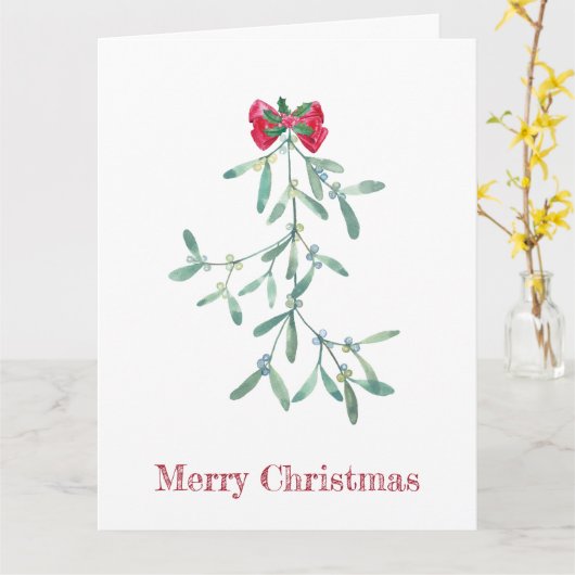 Mistletoe Kaart (Gele Bloem)