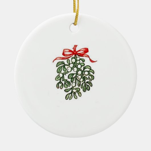 Mistletoe Keramisch Ornament (Voorkant)