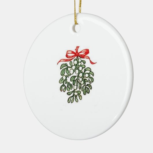 Mistletoe Keramisch Ornament (Links)