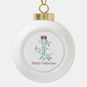 Mistletoe Keramische Bal Ornament (Voorkant)