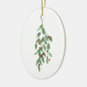 Mistletoe keramische kerstversiering Waterverf Keramisch Ornament (Links)