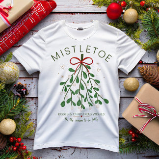 Mistletoe Kerst Kinder T-Shirt, Schattig Vakantie T-shirt