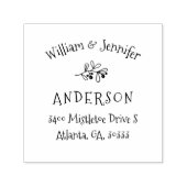 Mistletoe Kerst retour adres Zelfinktende Stempel (Design)